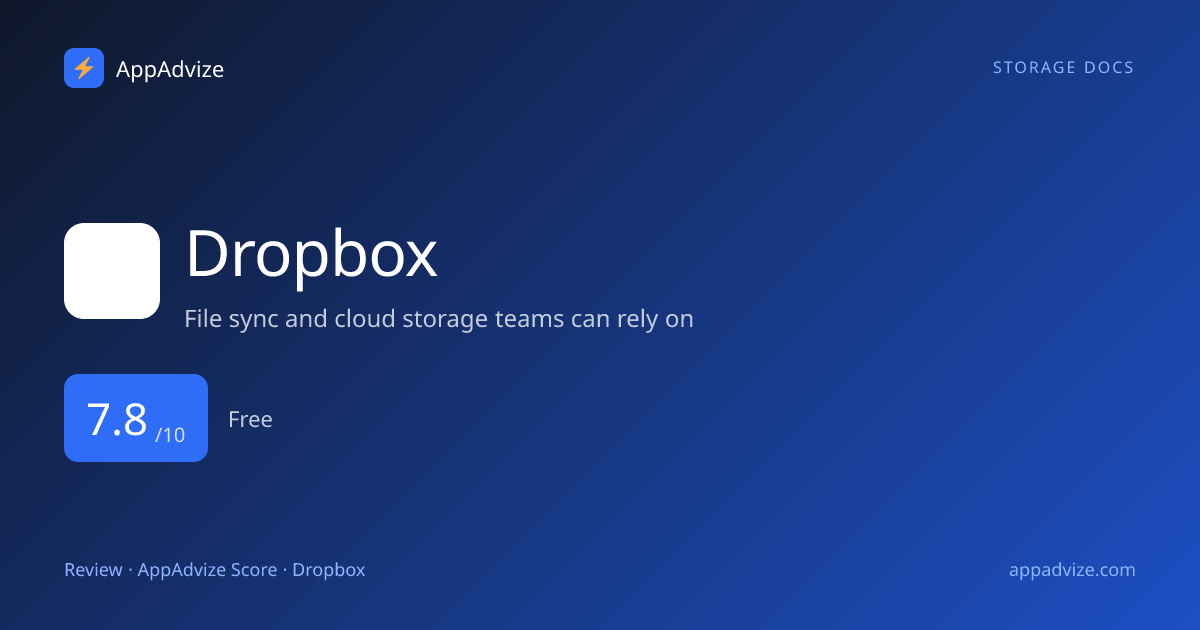 Dropbox Review 2026 — AppAdvize — AppAdvize